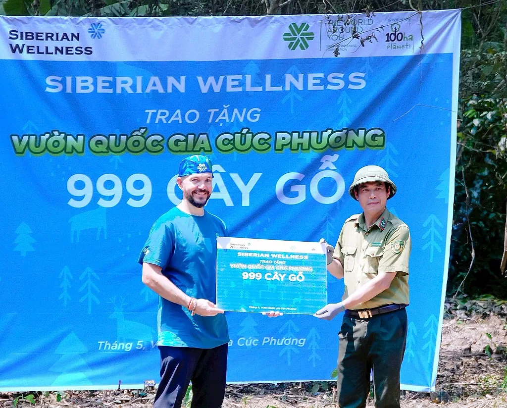 ‏Siberian Wellness tiếp tục dự án Eco Project với 999 cây xanh gieo trồng tại rừng Cúc Phương‏