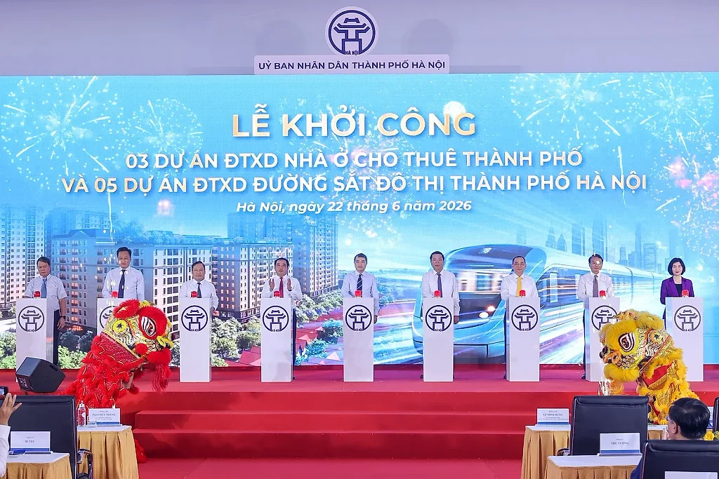 Thủ tướng Lê Minh Hưng dự lễ khởi công 5 tuyến đường sắt, 3 dự án nhà ở cho thuê tại Hà Nội