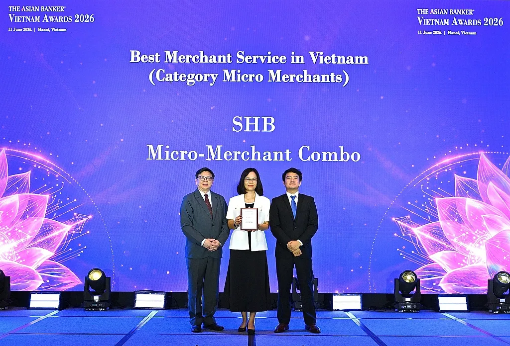 SHB được The Asian Banker vinh danh với giải pháp tài chính tốt nhất cho tiểu thương, hộ kinh doanh