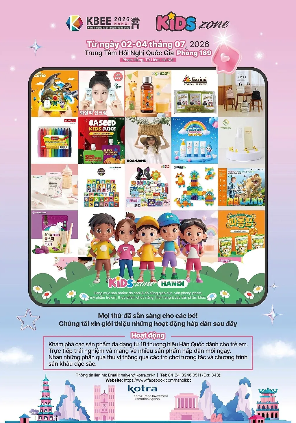 KIDS Zone – trải nghiệm sôi động, thú vị dành cho trẻ em tại Triển lãm Thương hiệu và Giải trí Hàn Quốc 2026