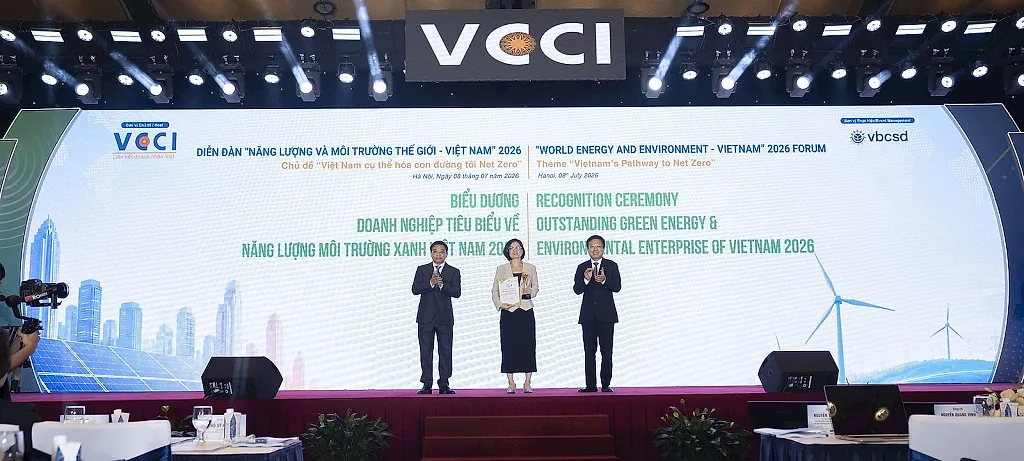 Carlsberg Việt Nam nhận giải thưởng "Doanh nghiệp Tiêu biểu về Năng lượng Xanh và Môi trường Việt Nam 2026"