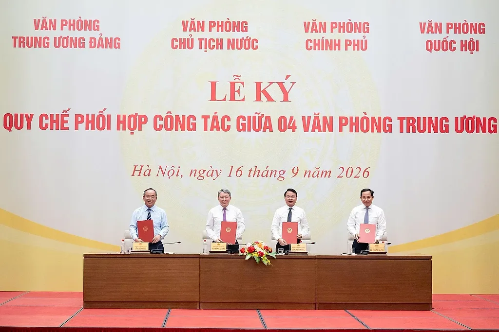 4 Văn phòng Trung ương ký Quy chế phối hợp công tác
