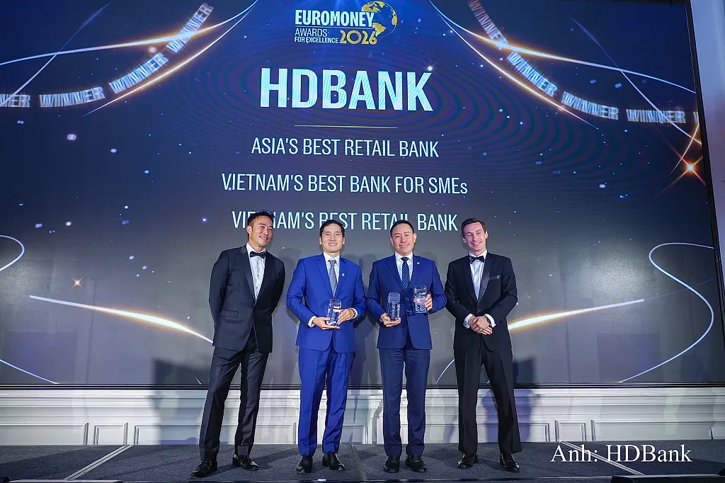 HDBank được vinh danh Ngân hàng Bán lẻ tốt nhất châu Á 2026