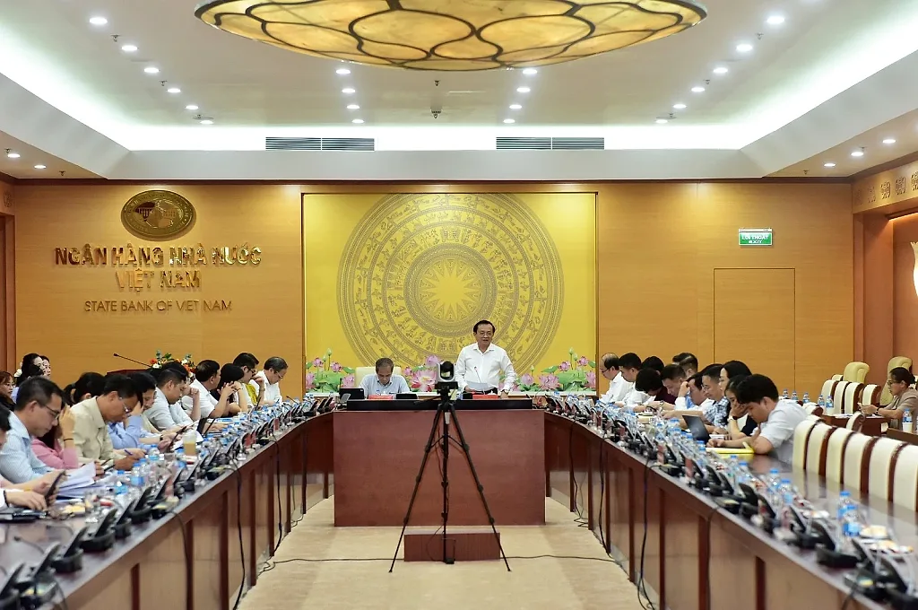 Đoàn kiểm tra về tổng rà soát hệ thống văn bản quy phạm pháp luật làm việc với Ngân hàng Nhà nước Việt Nam
