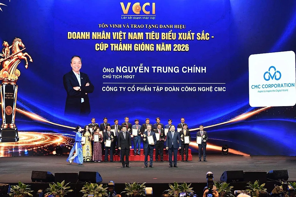 Chủ tịch CMC được vinh danh “Doanh nhân Việt Nam tiêu biểu - Cúp Thánh Gióng 2026”