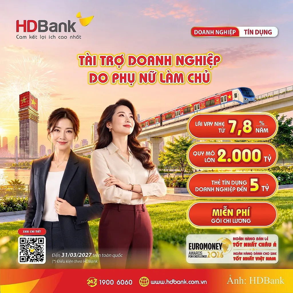 HDBank dành 2.000 tỷ đồng cho doanh nghiệp do phụ nữ làm chủ