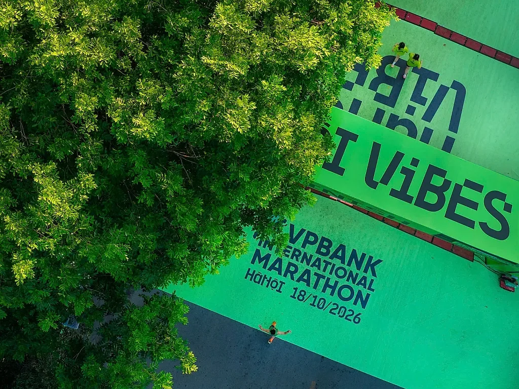 VPBank Hanoi International Marathon 2026 tạo dấu ấn thị giác với diện mạo thiết kế mới
