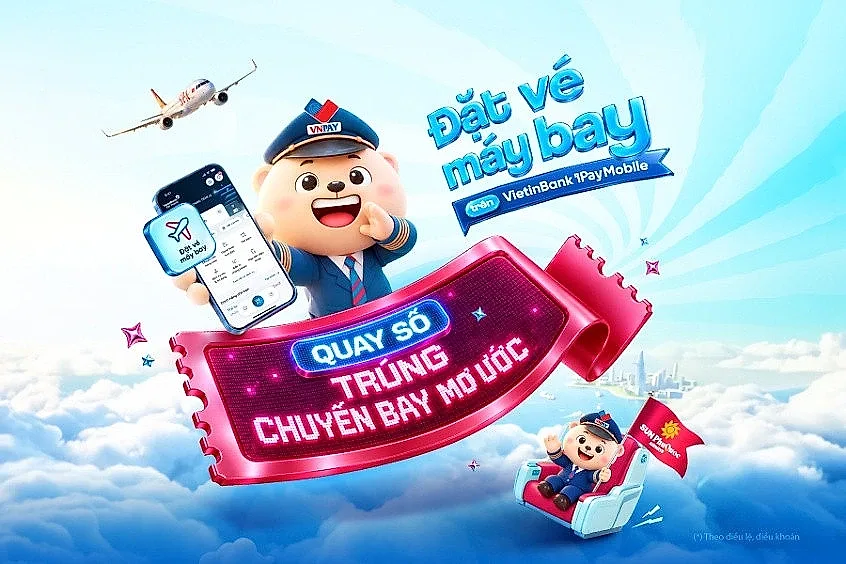 Đặt vé máy bay trên VietinBank iPay Mobile, cơ hội nhận vé khứ hồi Sun PhuQuoc Airways