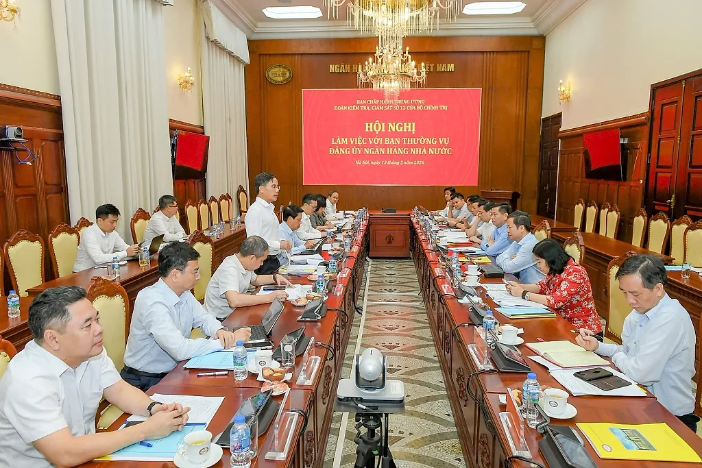 Đoàn Kiểm tra, giám sát số 12 của Bộ Chính trị làm việc với Ban Thường vụ Đảng ủy Ngân hàng Nhà nước Việt Nam