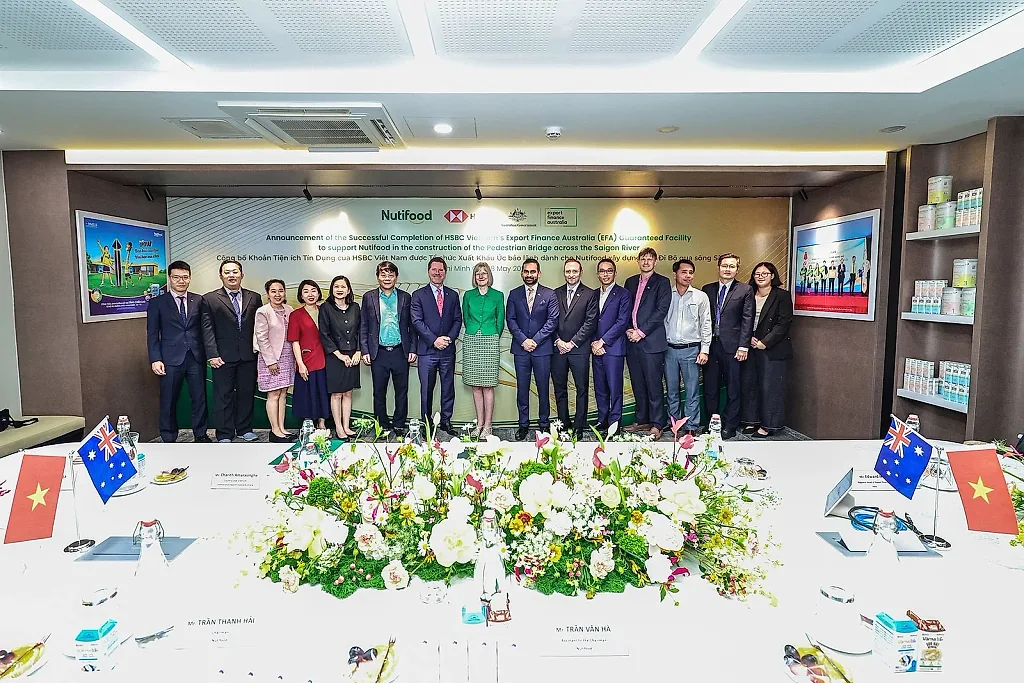 HSBC thu xếp tiện ích tín dụng do Tổ chức Tài chính Xuất khẩu Australia bảo lãnh cho dự án cầu đi bộ của Nutifood