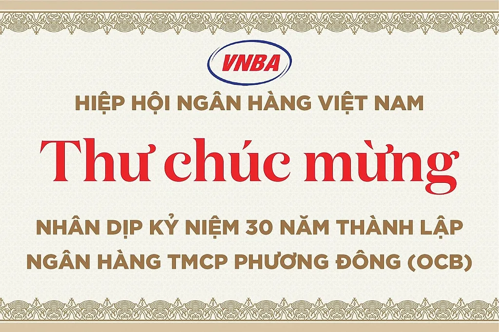 Hiệp hội Ngân hàng chúc mừng Ngân hàng TMCP Phương Đông nhân kỷ niệm 30 năm thành lập