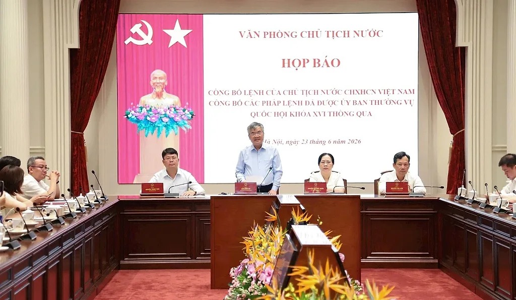 Công bố Lệnh của Chủ tịch nước về 2 Pháp lệnh có hiệu lực ngày 1/7/2026