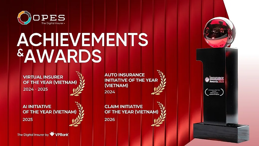 OPES được vinh danh lần thứ 3 tại Insurance Asia Awards nhờ sáng kiến bồi thường tự động Fast track