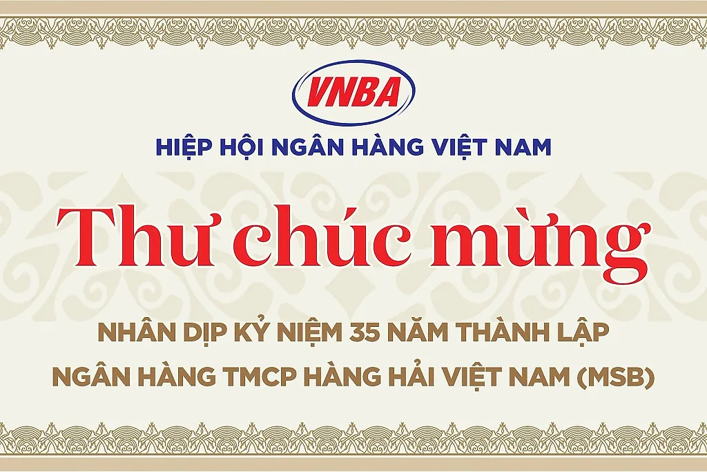 Hiệp hội Ngân hàng chúc mừng Ngân hàng TMCP Hàng Hải Việt Nam nhân kỷ niệm 35 năm thành lập