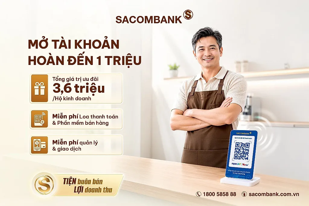 SACOMBANK đồng hành cùng cá nhân và hộ kinh doanh với nhiều ưu đãi đến cuối năm
