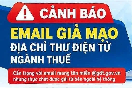 Cảnh báo email giả mạo địa chỉ thư điện tử ngành Thuế