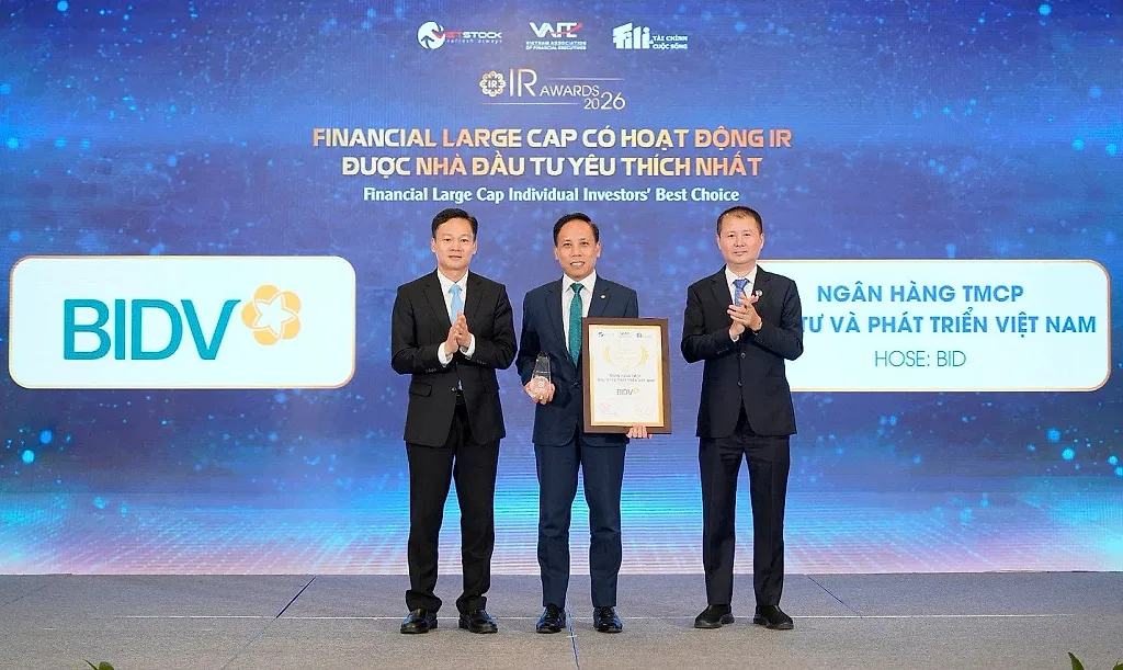 BIDV được nhà đầu tư yêu thích tại IR Awards 2026: Dấu ấn của minh bạch và niềm tin