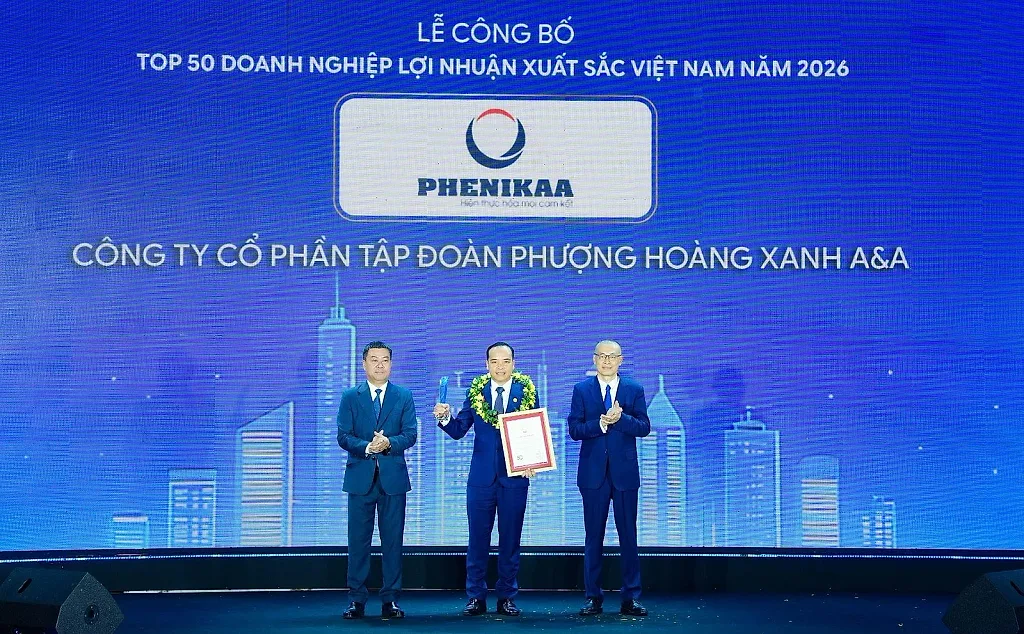 Tập đoàn Phenikaa tiếp tục được vinh danh trong Top 50 Doanh nghiệp lợi nhuận xuất sắc nhất Việt Nam năm 2026