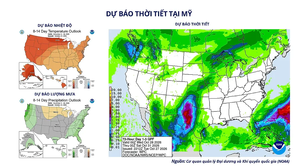 Ảnh 3_ Dự báo thời tiết Mỹ